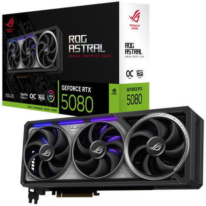 ASUS ROG Astral GeForce RTX 5080 16GB GDDR7 OC Edition Graphics Card (90YV0LV0-M0NA00)