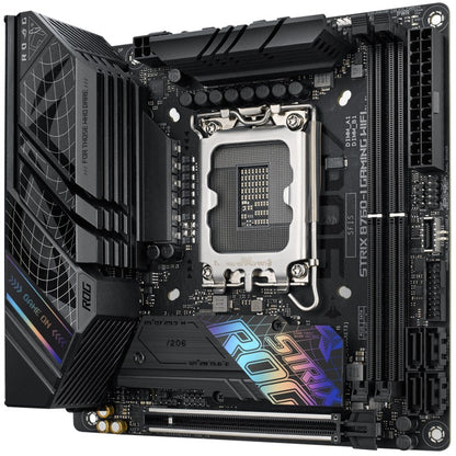 ASUS ROG STRIX B760-I Gaming WiFi LGA1700 Mini-ITX Motherboard — side view