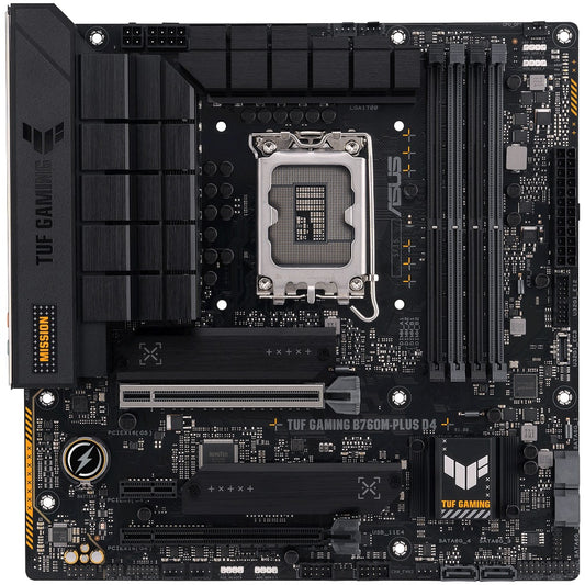 ASUS TUF GAMING B760M-PLUS D4 LGA1700 mATX Motherboard image 1