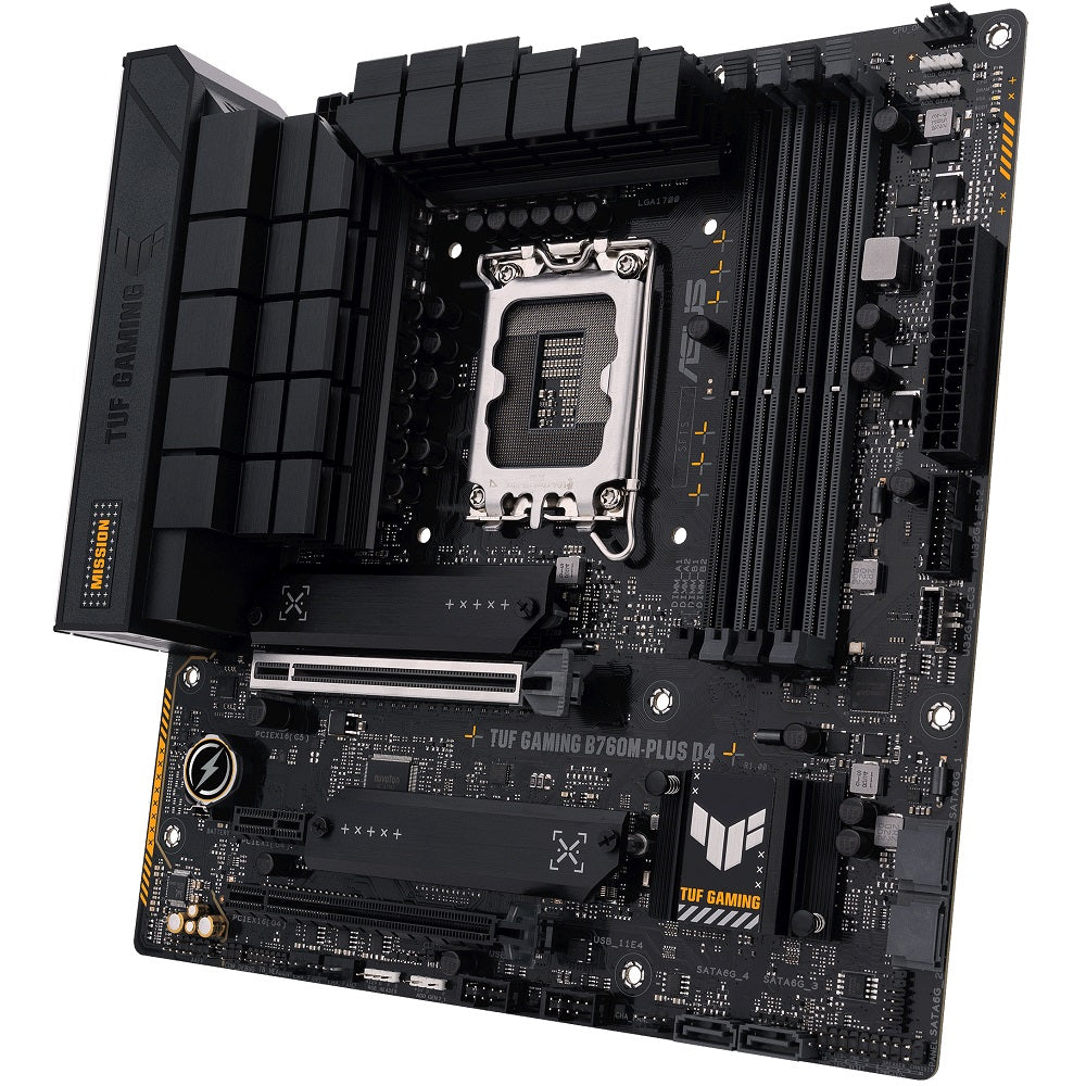 ASUS TUF GAMING B760M-PLUS D4 LGA1700 mATX Motherboard image 3