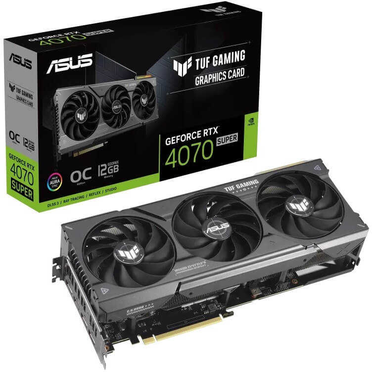 ASUS TUF Gaming GeForce RTX 4070 SUPER 12GB GDDR6X OC Edition Graphics Card (90YV0K80-M0NA00) image 1