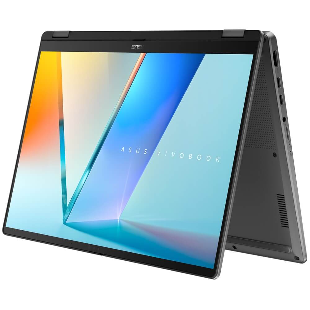 ASUS Vivobook 14 Flip TP3407 Notebook PC – Core Ultra 7 256V / 14″ WUXGA Touch / 16GB RAM / 1TB SSD / Win 11 Home / Matte Gre