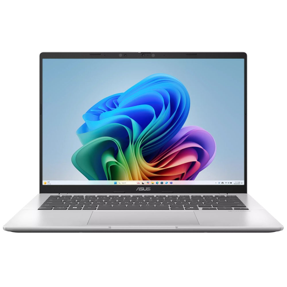 ASUS Vivobook 14 X1407QA Notebook PC – Snapdragon X X1 / 14″ WUXGA / 16GB RAM / 1TB SSD / Win 11 Home / Cool Silver (X1407QA-