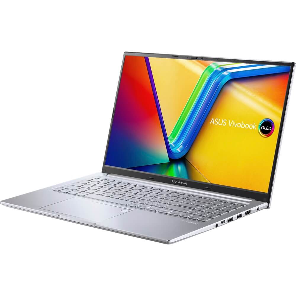 ASUS Vivobook 15 OLED M1505 Notebook PC – Ryzen 5-7430U / 15.6″ 2.8K OLED / 16GB RAM / 512GB SSD / Win 11 Home / Cool Silver 