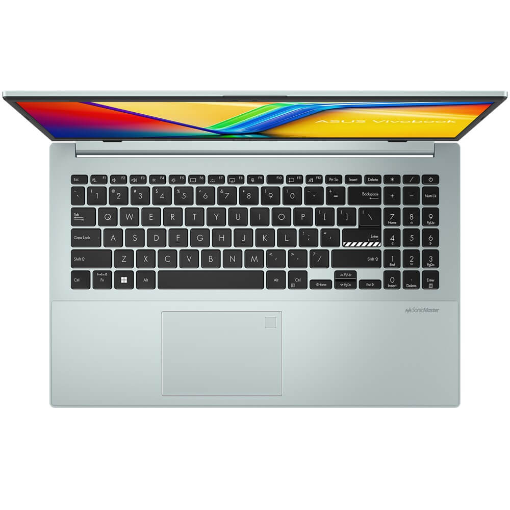 ASUS Vivobook Go E1504FA OLED Notebook PC – Ryzen 5 7520U / 15.6″ FHD OLED / 8GB RAM / 512GB SSD / Win 11 Home / Green Grey (