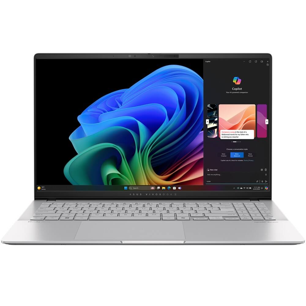 ASUS Vivobook S 15 S5507 Notebook PC – Snapdragon X Elite X1E-78-100 / 15.6″ 3K OLED 120Hz / 32GB RAM / 1TB SSD / Win 11 Home