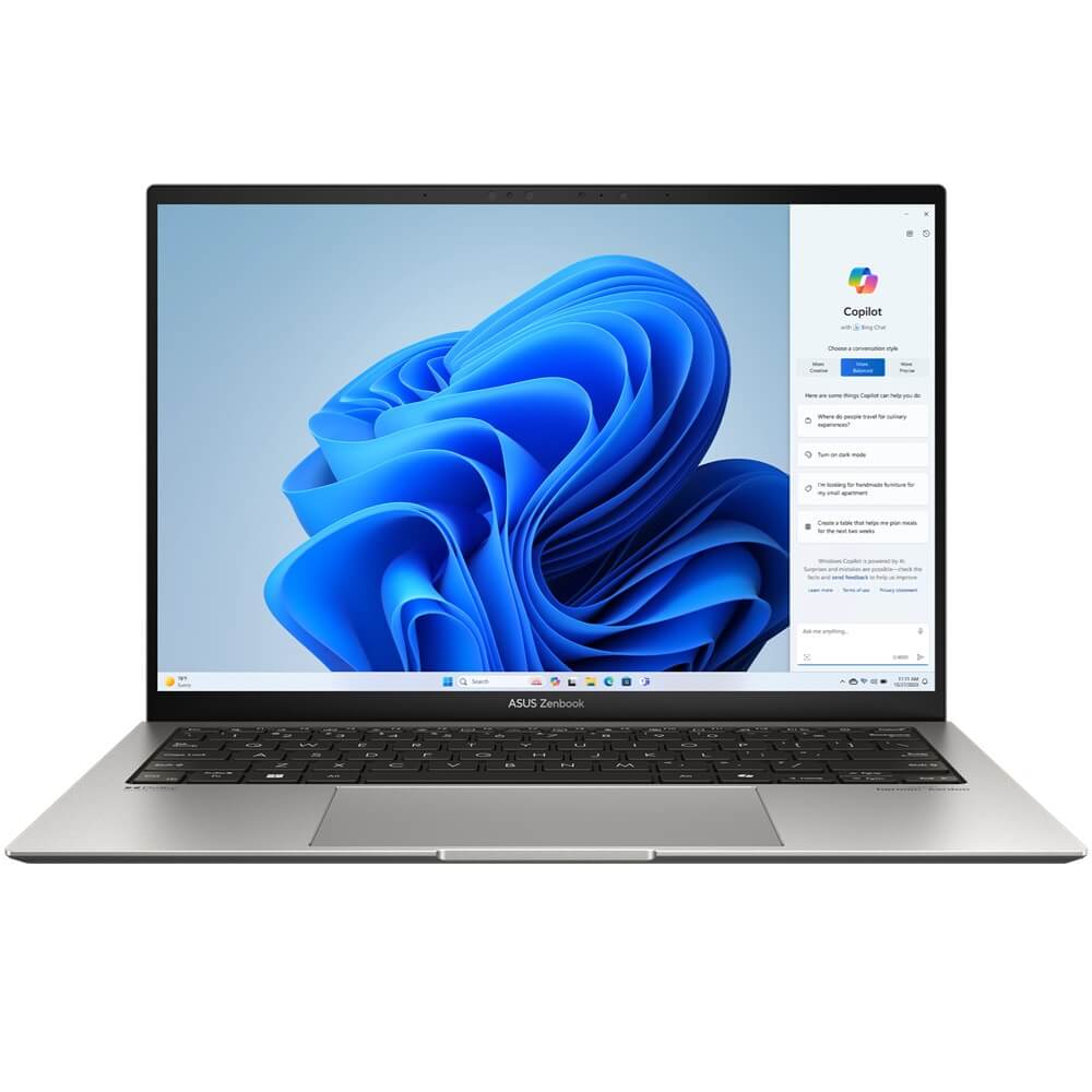 ASUS Zenbook S 13 OLED UX5304 Notebook PC – Core Ultra 7 155U / 13.3″ 3K OLED / 16GB RAM / 1TB SSD / Win 11 Pro / Basalt Gray