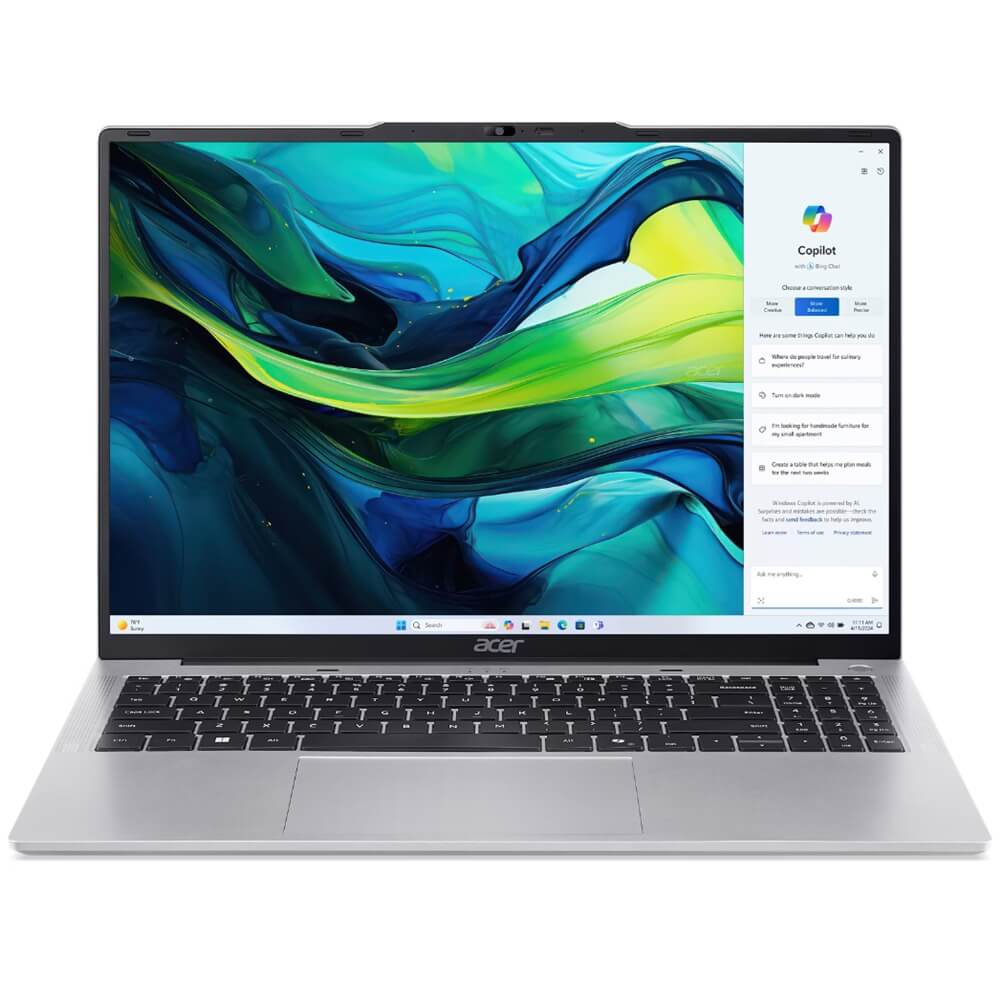 Acer Aspire Lite AL16-71M-77KM Notebook PC – Core Ultra 7 155H / 16″ WUXGA / 16GB RAM / 1TB SSD / Win 11 Home / Silver (NX.J1PEA.001) image 1