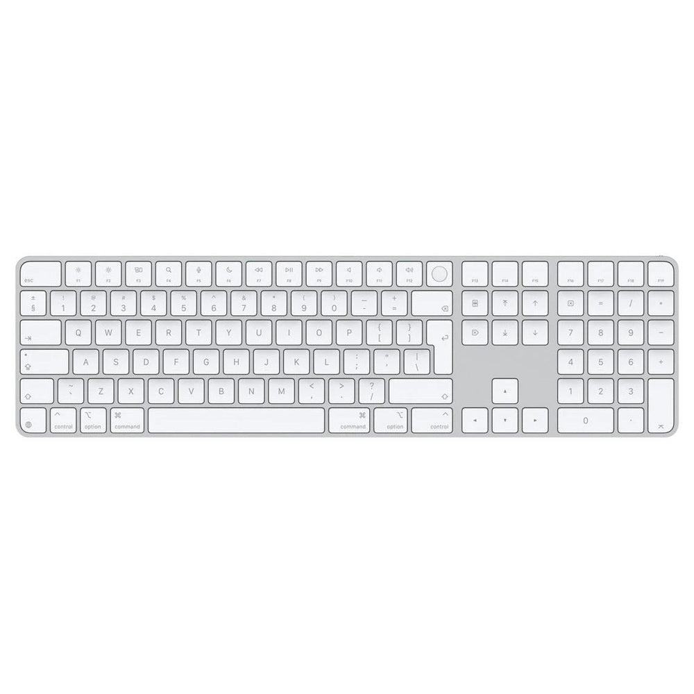 Apple Magic Keyboard with Touch ID and Numeric Keypad – White Keys (MXK73Z/A)