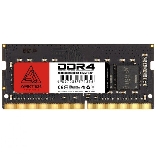 Arktek 16GB DDR4 3200MHz SO-DIMM Notebook Memory Module (AKD4S16N3200) image 1