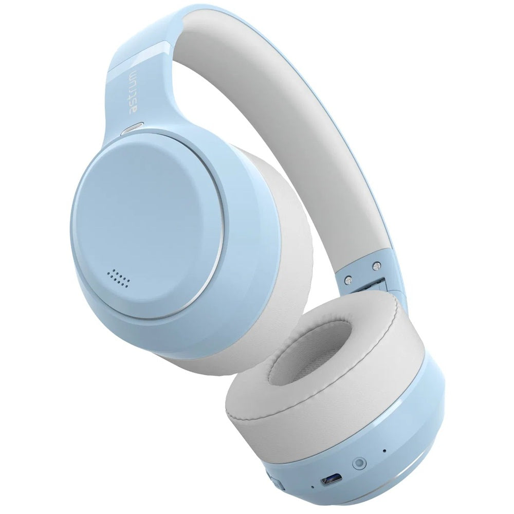 Astrum Ease Drift Wireless ANC Headphone – Blue (AHDEDRIFTU) — side view