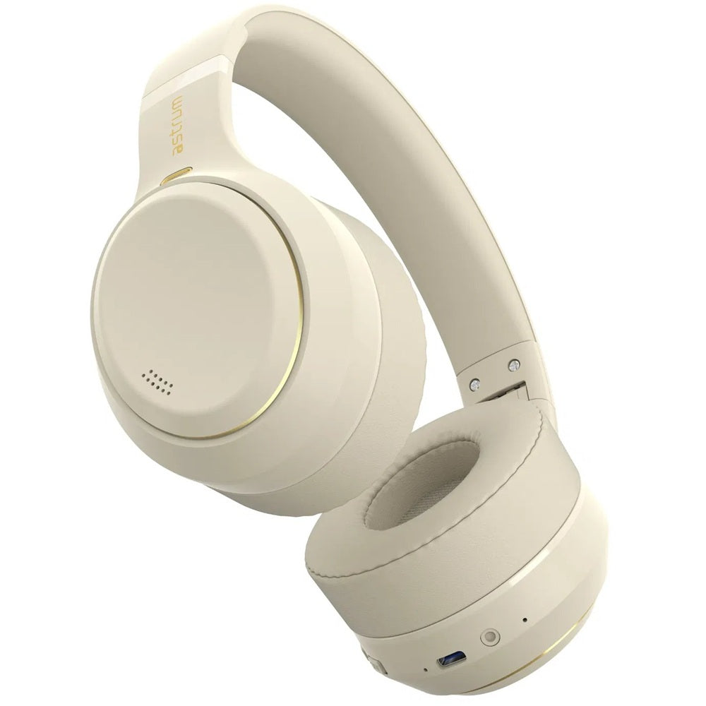 Astrum Ease Drift Wireless ANC Headphone – Ivory (AHDEDRIFTW) — front view