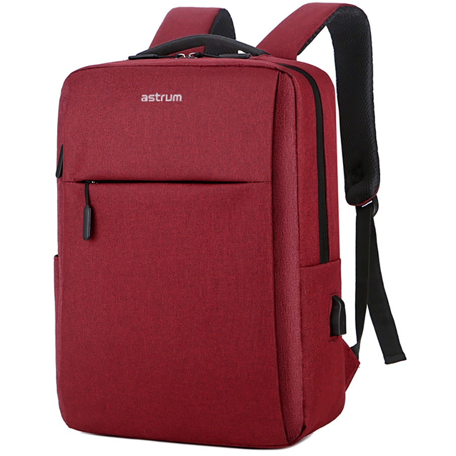 Astrum LB200 15-inch Laptop Backpack with USB – Red (A21120-N) — ports and connectors