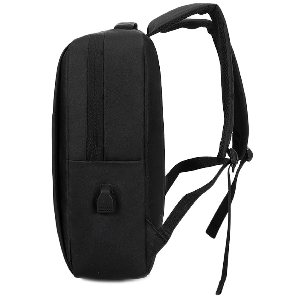 Astrum LB210 15-inch Laptop Backpack with USB – Black (A21121-B) — side view