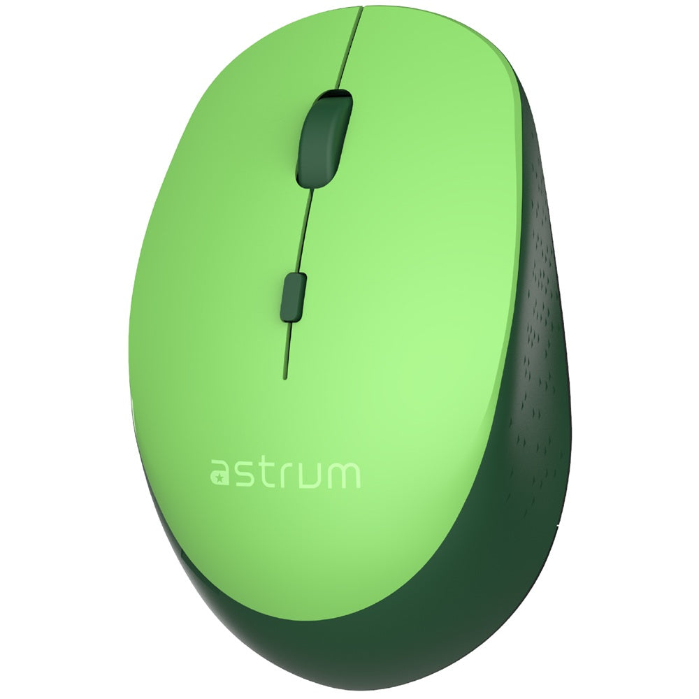 Astrum MW210 Wireless Optical Mouse – Green (A82521-J) — front view