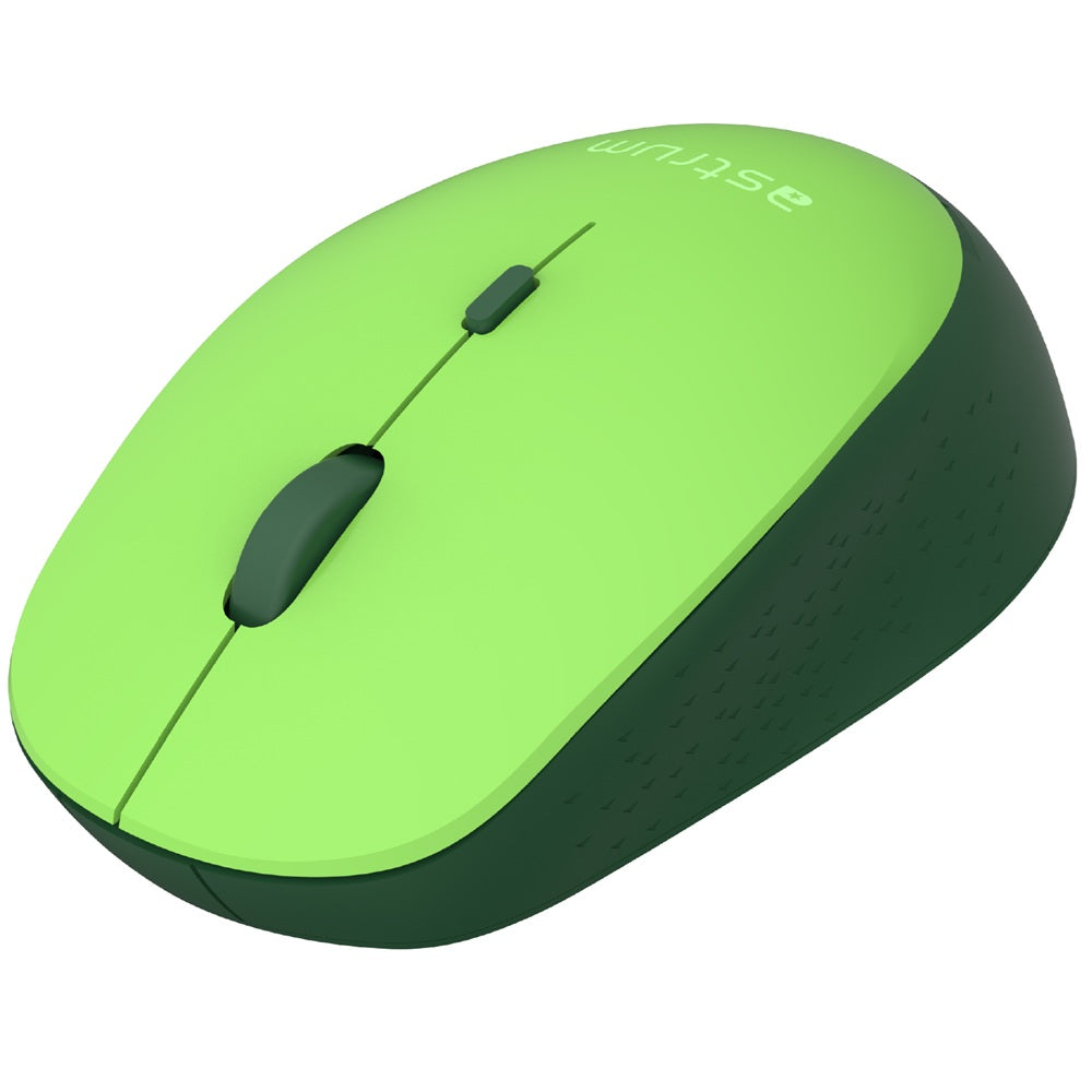 Astrum MW210 Wireless Optical Mouse – Green (A82521-J) — side view