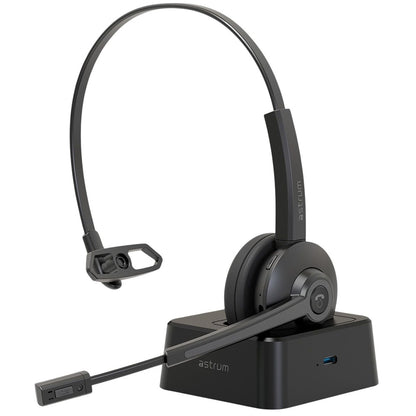 Astrum TALKAIR10 Wireless ENC Mono Headset with Dock (AHDXTA10B) — side view