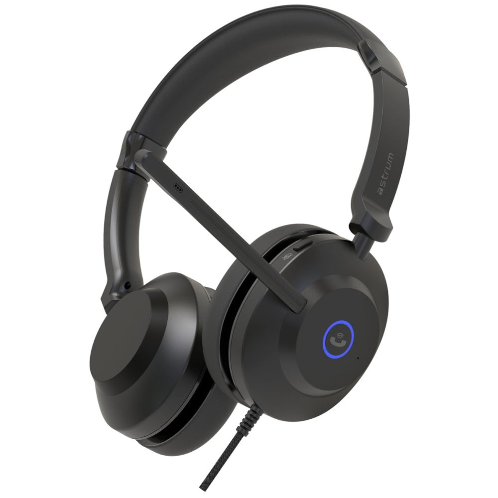 Astrum TALKPRO10 Wired ENC USB Headset (AHDUTP10B) — rear view