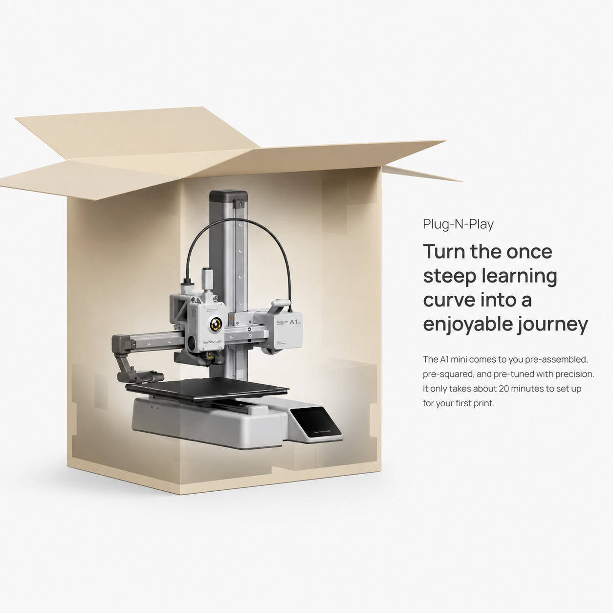 Bambu Lab A1 Mini 3D Printer Combo with AMS Lite 3D printer image 3