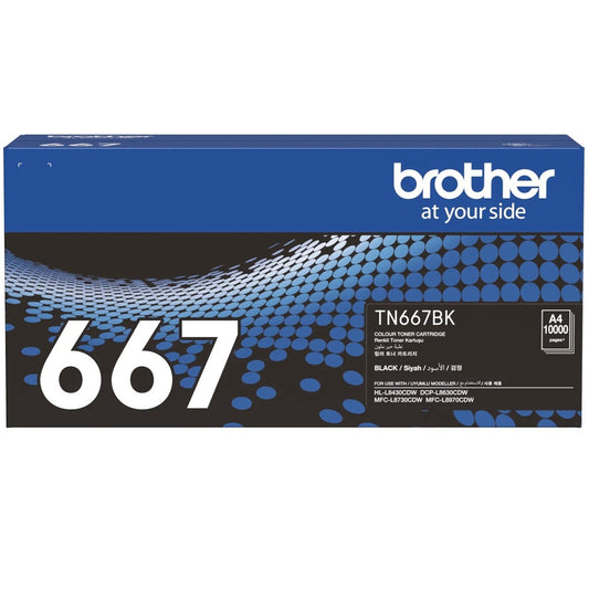 Brother TN-667BK Ultra High Yield Black Toner Cartridge image 1