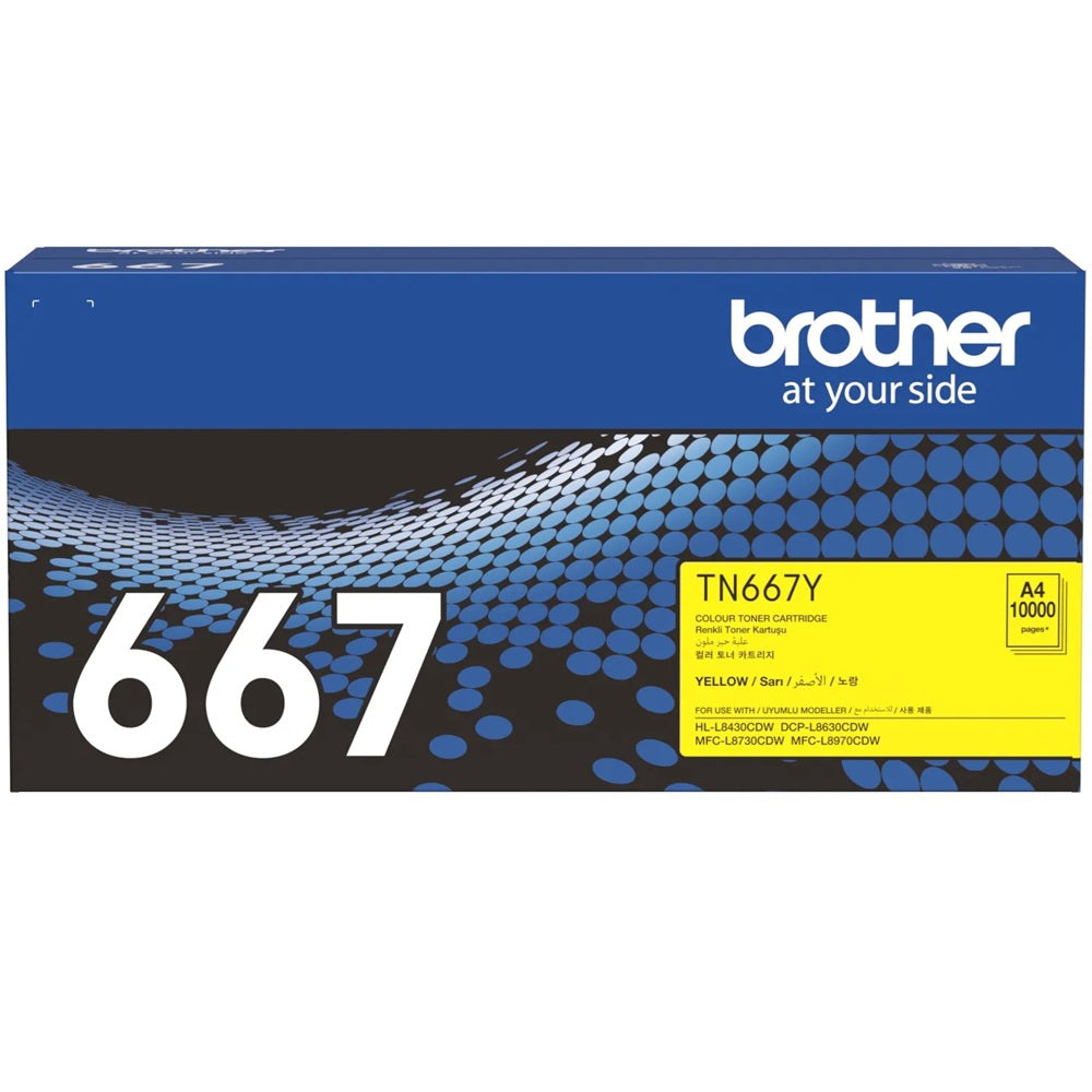 Brother TN-667Y Ultra High Yield Yellow Toner Cartridge image 1
