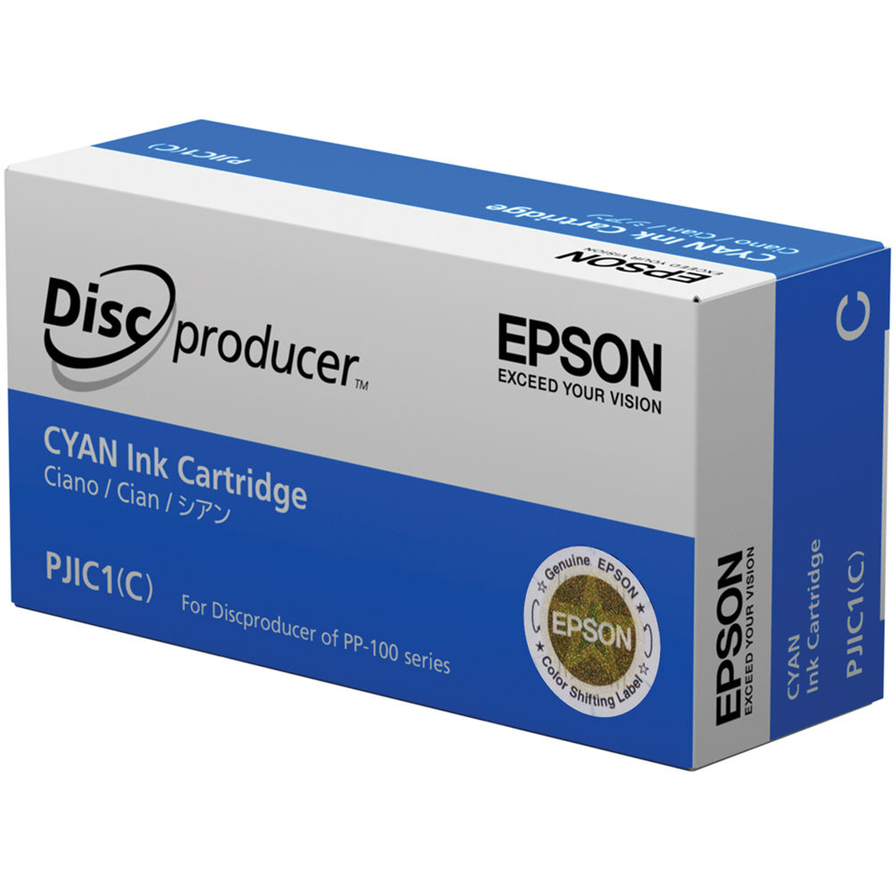 Epson PJIC1(C) DiscProducer PP-100 Cyan Ink Cartridge (C13S020447) image 1