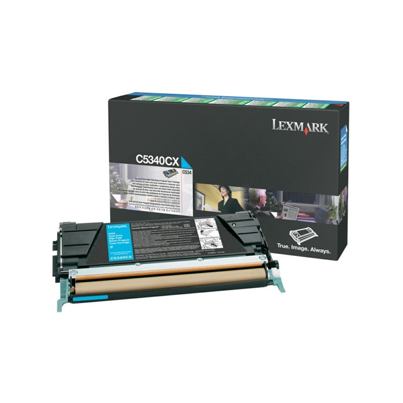 Lexmark C5340CX Extra High Yield Return Program Cyan Laser Toner Cartridge image 1