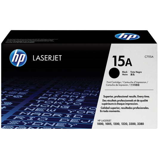 Genuine HP 15A Black LaserJet Toner Cartridge (C7115A) image 1