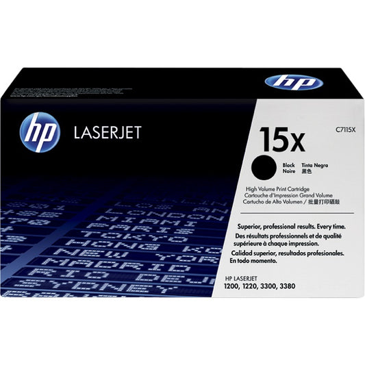 Genuine HP 15X High Yield Black LaserJet Toner Cartridge (C7115X) image 1