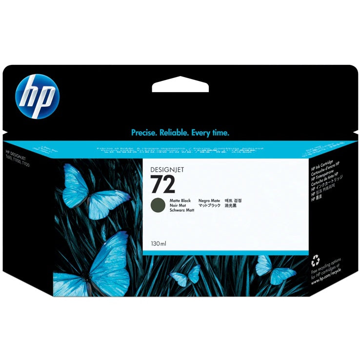 HP 72 130ml Matte Black Ink Cartridge (C9403A) image 1