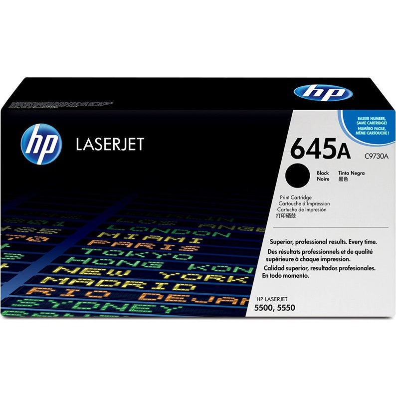 Genuine HP 645A Black LaserJet Toner Cartridge (C9730A) image 1