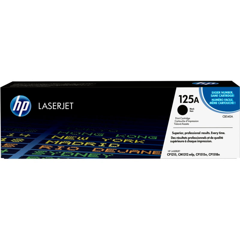 HP 125A Black LaserJet Toner Cartridge (CB540A) image 1
