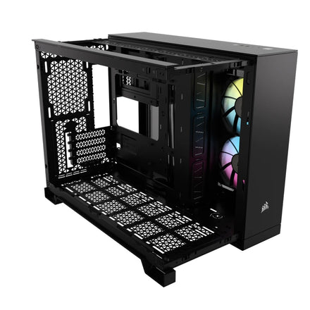Corsair iCUE LINK 2500X RGB Micro ATX Tempered Glass Dual Chamber PC Case – Black (CC-9011267-WW)