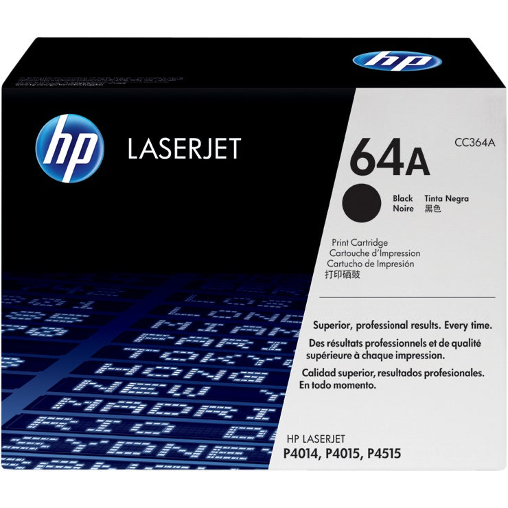 Genuine HP 64A Black LaserJet Toner Cartridge (CC364A) image 1
