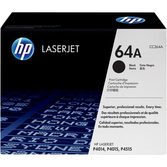 Genuine HP 64A Black LaserJet Toner Cartridge (CC364A) image 1
