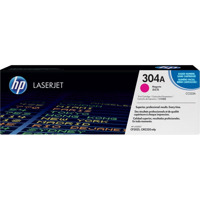 Genuine HP 304A Magenta LaserJet Toner Cartridge (CC533A) image 1