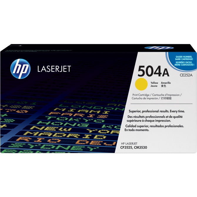 Genuine HP 504A Yellow LaserJet Toner Cartridge (CE252A) image 1