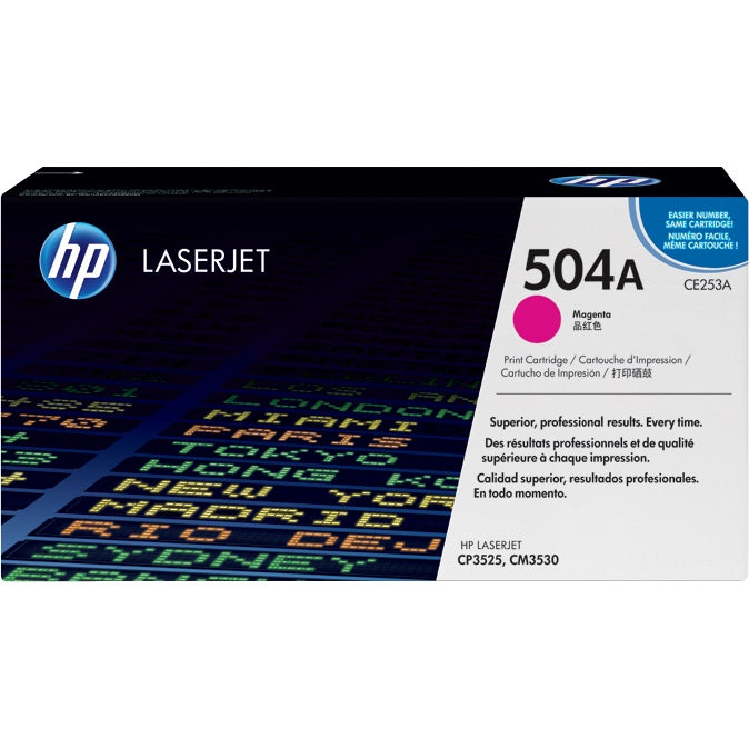 Genuine HP 504A Magenta LaserJet Toner Cartridge (CE253A) image 1