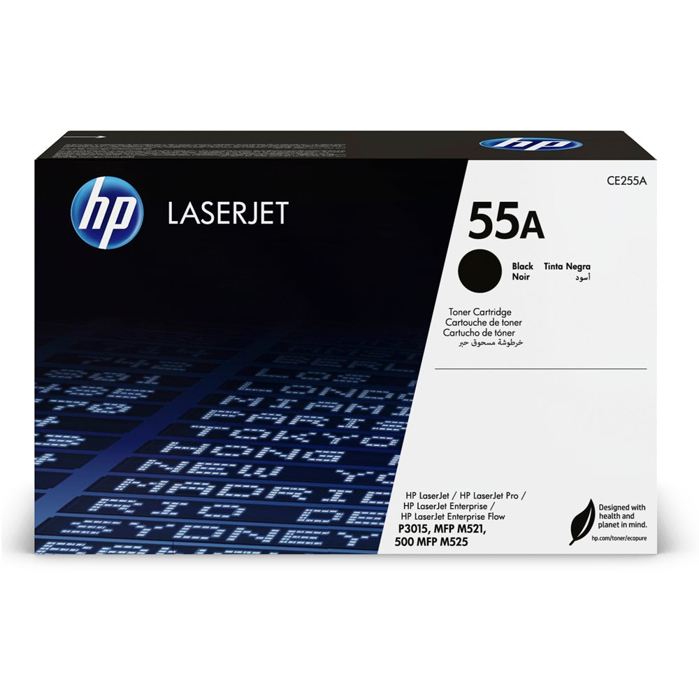 Genuine HP 55A Black LaserJet Toner Cartridge (CE255A) image 1
