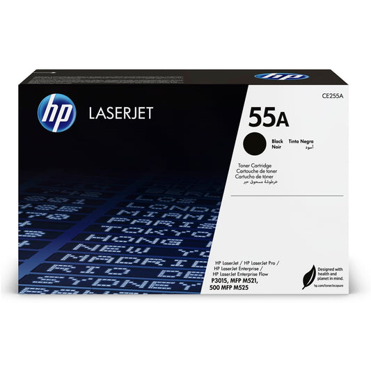 Genuine HP 55A Black LaserJet Toner Cartridge (CE255A) image 1