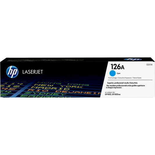HP 126A Cyan LaserJet Toner Cartridge (CE311A) image 1