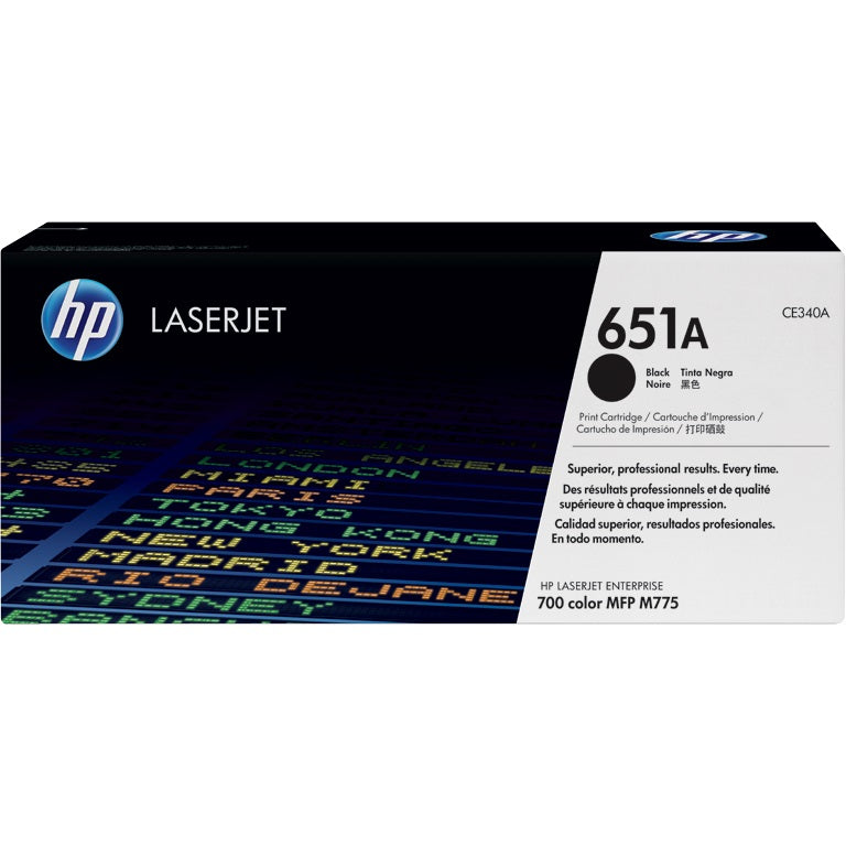 Genuine HP 651A Black LaserJet Toner Cartridge (CE340A) image 1
