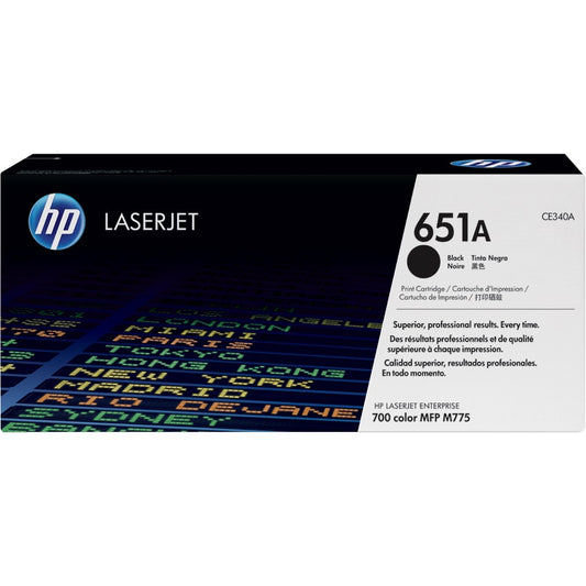 Genuine HP 651A Black LaserJet Toner Cartridge (CE340A) image 1