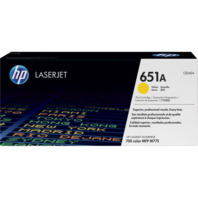 Genuine HP 651A Yellow LaserJet Toner Cartridge (CE342A) image 1