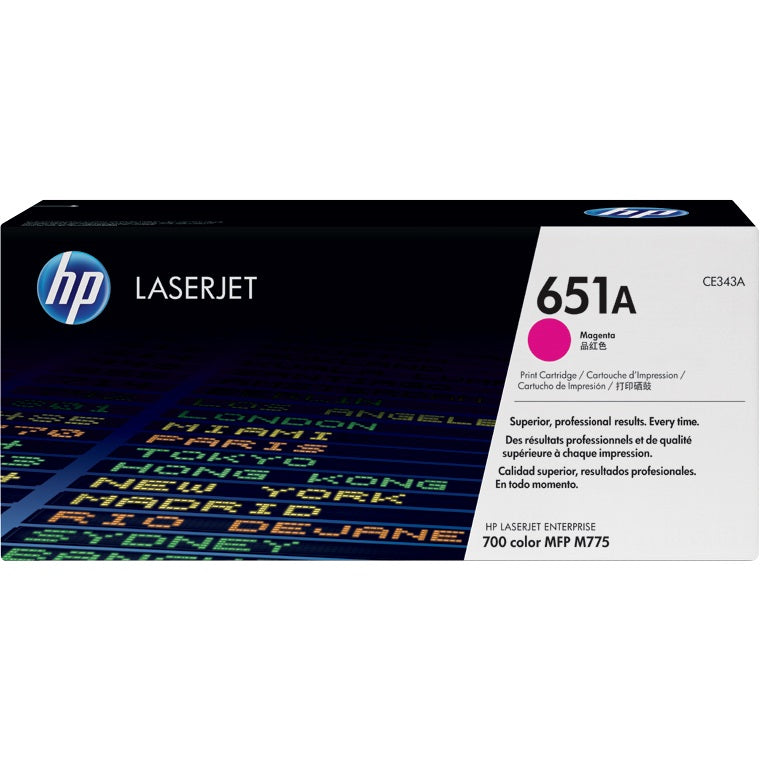 Genuine HP 651A Magenta LaserJet Toner Cartridge (CE343A) image 1