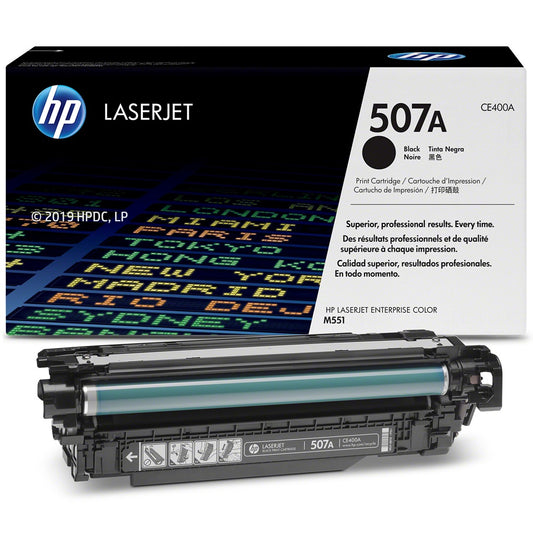 Genuine HP 507A Black LaserJet Toner Cartridge (CE400A) image 2