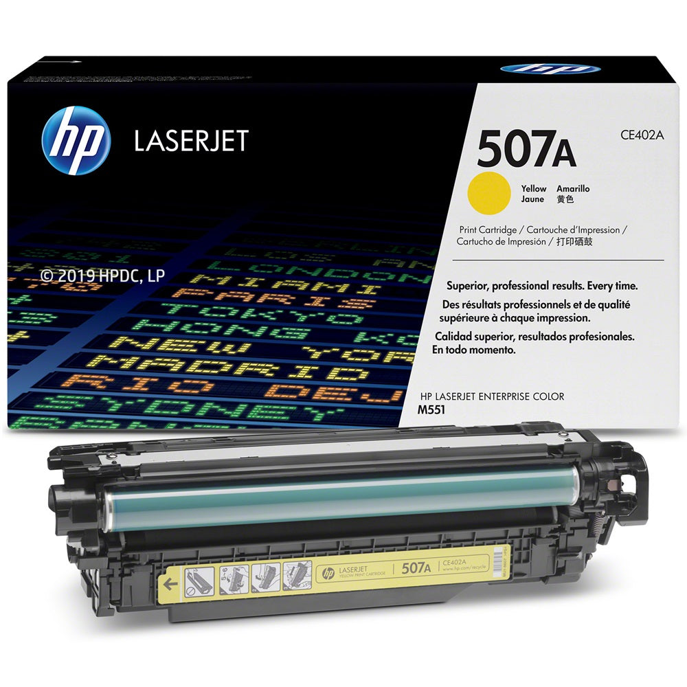 Genuine HP 507A Yellow LaserJet Toner Cartridge (CE402A) image 2