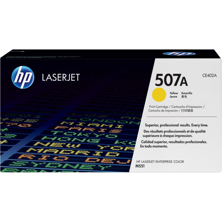 Genuine HP 507A Yellow LaserJet Toner Cartridge (CE402A) image 1