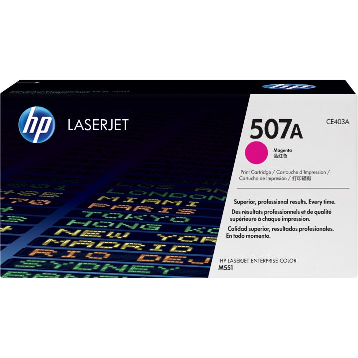 Genuine HP 507A Magenta LaserJet Toner Cartridge (CE403A) image 1