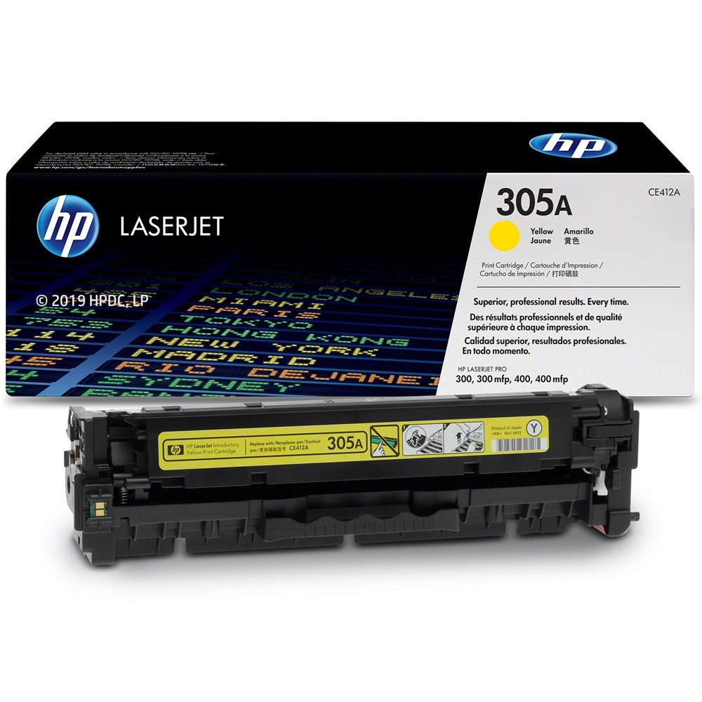 Genuine HP 305A Yellow LaserJet Toner Cartridge (CE412A) image 2